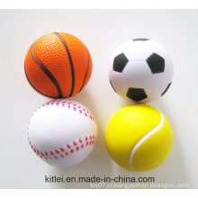 Bola de estresse personalizada de promoção, impressão de logotipo Bola de estresse PU, Wholesales Anti Stress Foam Ball